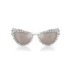 2 In 1 Clip-On Sunglasses Statement, Cat-Eye Shape, Sk7011, White 2 In 1 Clip-On Sunglasses Statement, Cat-Eye Shape, Sk7011, White