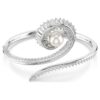 Ariana Grande X Swarovski Bangle Crystal Pearl, Baguette Cut, White, Rhodium Plated Ariana Grande X Swarovski Bangle Crystal Pearl, Baguette Cut, White, Rhodium Plated