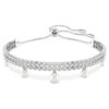 Ariana Grande X Swarovski Bracelet Crystal Pearl, Round Cut, White, Rhodium Plated Ariana Grande X Swarovski Bracelet Crystal Pearl, Round Cut, White, Rhodium Plated