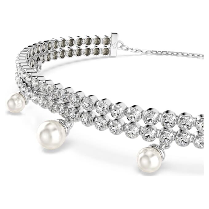 Ariana Grande X Swarovski Bracelet Crystal Pearl, Round Cut, White, Rhodium Plated Ariana Grande X Swarovski Bracelet Crystal Pearl, Round Cut, White, Rhodium Plated