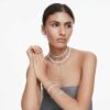 Ariana Grande X Swarovski Bracelet Crystal Pearl, Round Cut, White, Rhodium Plated Ariana Grande X Swarovski Bracelet Crystal Pearl, Round Cut, White, Rhodium Plated