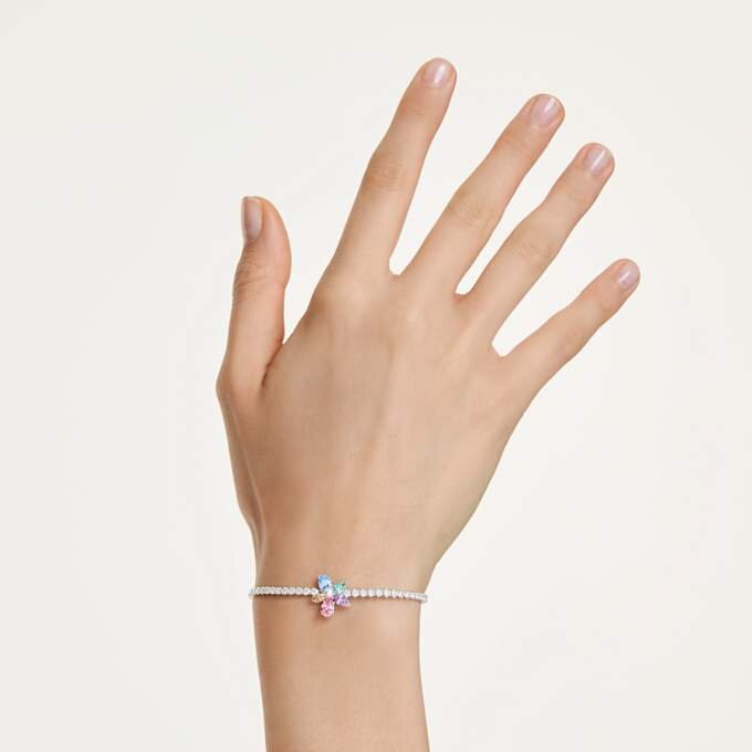 Ariana Grande X Swarovski Bracelet Mixed Cuts, Flower, Multicolored, Rhodium Plated Ariana Grande X Swarovski Bracelet Mixed Cuts, Flower, Multicolored, Rhodium Plated