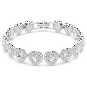 Ariana Grande X Swarovski Bracelet Mixed Cuts, Heart, White, Rhodium Plated Ariana Grande X Swarovski Bracelet Mixed Cuts, Heart, White, Rhodium Plated