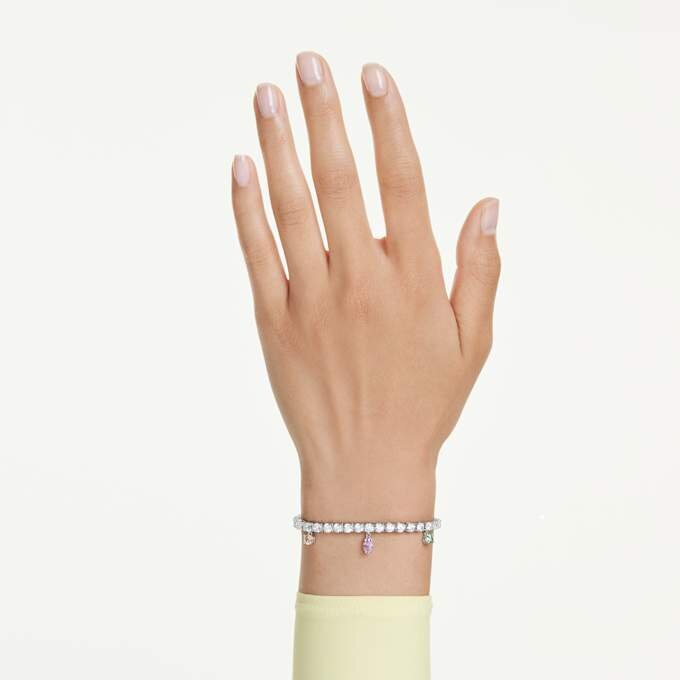 Ariana Grande X Swarovski Bracelet Mixed Cuts, Multicolored, Rhodium Plated Ariana Grande X Swarovski Bracelet Mixed Cuts, Multicolored, Rhodium Plated