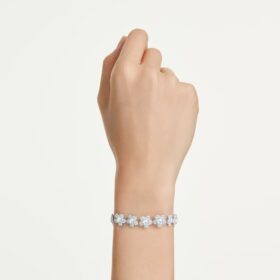 Ariana Grande X Swarovski Bracelet Round Cut, Flower, White, Rhodium Plated Ariana Grande X Swarovski Bracelet Round Cut, Flower, White, Rhodium Plated