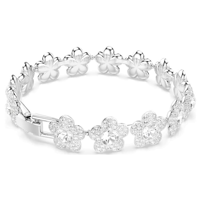 Ariana Grande X Swarovski Bracelet Round Cut, Flower, White, Rhodium Plated Ariana Grande X Swarovski Bracelet Round Cut, Flower, White, Rhodium Plated