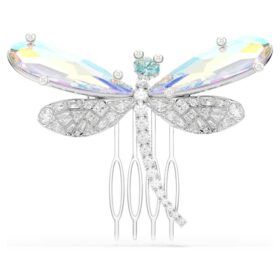 Ariana Grande X Swarovski Brooch and Hair Accessory Crystal Pearl, Mixed Cuts, Dragonfly, White, Rhodium Plated Ariana Grande X Swarovski Brooch and Hair Accessory Crystal Pearl, Mixed Cuts, Dragonfly, White, Rhodium Plated