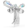 Ariana Grande X Swarovski Brooch and Hair Accessory Crystal Pearl, Mixed Cuts, Dragonfly, White, Rhodium Plated Ariana Grande X Swarovski Brooch and Hair Accessory Crystal Pearl, Mixed Cuts, Dragonfly, White, Rhodium Plated