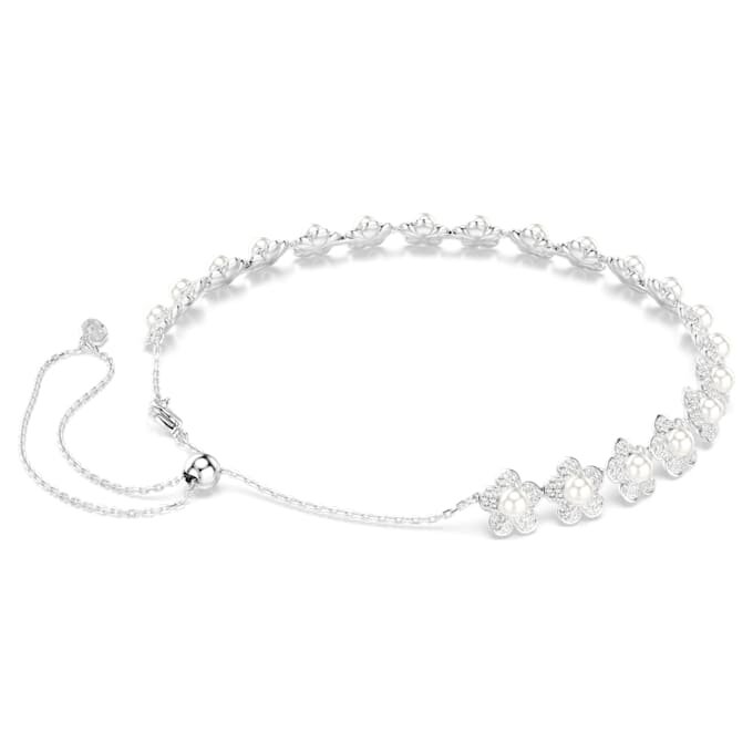 Ariana Grande X Swarovski Choker Crystal Pearl, Round Cut, White, Rhodium Plated Ariana Grande X Swarovski Choker Crystal Pearl, Round Cut, White, Rhodium Plated