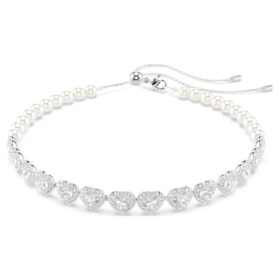 ariana grande x swarovski choker mixed cuts crystal pearl heart white rhodium plated 2 280x280 - Ariana Grande X Swarovski Choker Mixed Cuts, Crystal Pearl, Heart, White, Rhodium Plated