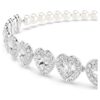 Ariana Grande X Swarovski Choker Mixed Cuts, Crystal Pearl, Heart, White, Rhodium Plated Ariana Grande X Swarovski Choker Mixed Cuts, Crystal Pearl, Heart, White, Rhodium Plated