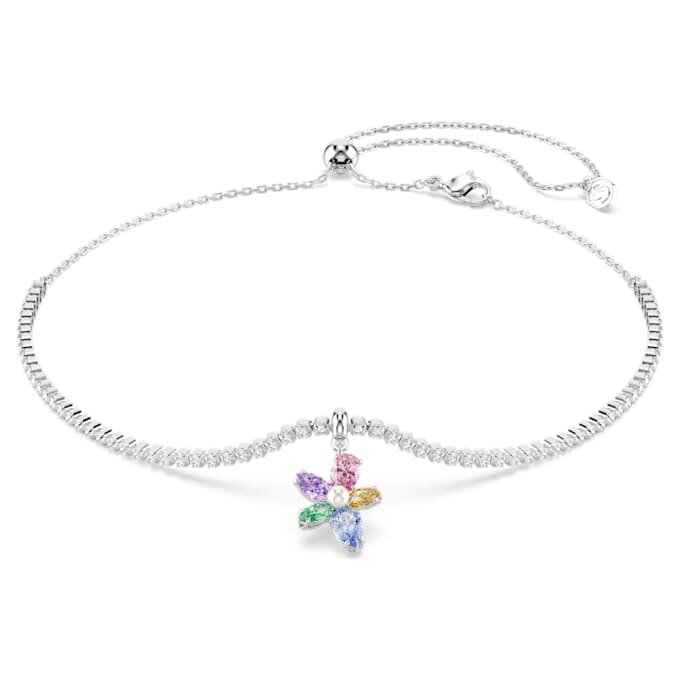 Ariana Grande X Swarovski Choker Mixed Cuts, Flower, Multicolored, Rhodium Plated Ariana Grande X Swarovski Choker Mixed Cuts, Flower, Multicolored, Rhodium Plated