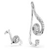Ariana Grande X Swarovski Clip Earrings Asymmetrical Design, Crystal Pearl, Baguette Cut, White, Rhodium Plated Ariana Grande X Swarovski Clip Earrings Asymmetrical Design, Crystal Pearl, Baguette Cut, White, Rhodium Plated