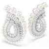 Ariana Grande X Swarovski Drop Earrings Crystal Pearl, Mixed Cuts, White, Rhodium Plated Ariana Grande X Swarovski Drop Earrings Crystal Pearl, Mixed Cuts, White, Rhodium Plated