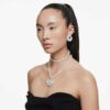 Ariana Grande X Swarovski Choker Mixed Cuts, Crystal Pearl, Heart, White, Rhodium Plated Ariana Grande X Swarovski Choker Mixed Cuts, Crystal Pearl, Heart, White, Rhodium Plated