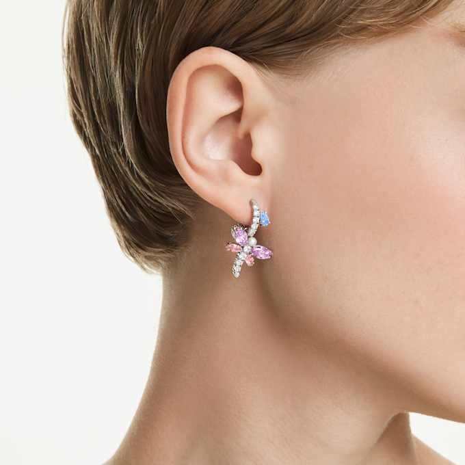 Ariana Grande X Swarovski Drop Earrings Mixed Cuts, Dragonfly, Multicolored, Rhodium Plated Ariana Grande X Swarovski Drop Earrings Mixed Cuts, Dragonfly, Multicolored, Rhodium Plated