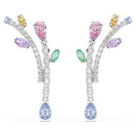 Ariana Grande X Swarovski Drop Earrings Mixed Cuts, Multicolored, Rhodium Plated