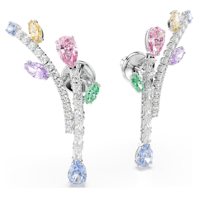 Ariana Grande X Swarovski Drop Earrings Mixed Cuts, Multicolored, Rhodium Plated Ariana Grande X Swarovski Drop Earrings Mixed Cuts, Multicolored, Rhodium Plated
