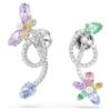 Ariana Grande X Swarovski Drop Earrings with Ear Jacket Mixed Cuts, Dragonfly, Flower, Multicolored, Rhodium Plated Ariana Grande X Swarovski Drop Earrings with Ear Jacket Mixed Cuts, Dragonfly, Flower, Multicolored, Rhodium Plated