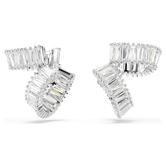 Ariana Grande X Swarovski Ear Cuffs Baguette Cut, White, Rhodium Plated Ariana Grande X Swarovski Ear Cuffs Baguette Cut, White, Rhodium Plated