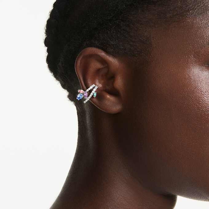 Ariana Grande X Swarovski Ear Cuffs Mixed Cuts, Multicolored, Rhodium Plated Ariana Grande X Swarovski Ear Cuffs Mixed Cuts, Multicolored, Rhodium Plated