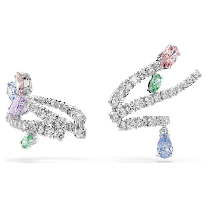 Ariana Grande X Swarovski Ear Cuffs Mixed Cuts, Multicolored, Rhodium Plated Ariana Grande X Swarovski Ear Cuffs Mixed Cuts, Multicolored, Rhodium Plated