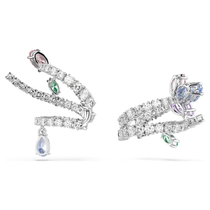 Ariana Grande X Swarovski Ear Cuffs Mixed Cuts, Multicolored, Rhodium Plated Ariana Grande X Swarovski Ear Cuffs Mixed Cuts, Multicolored, Rhodium Plated