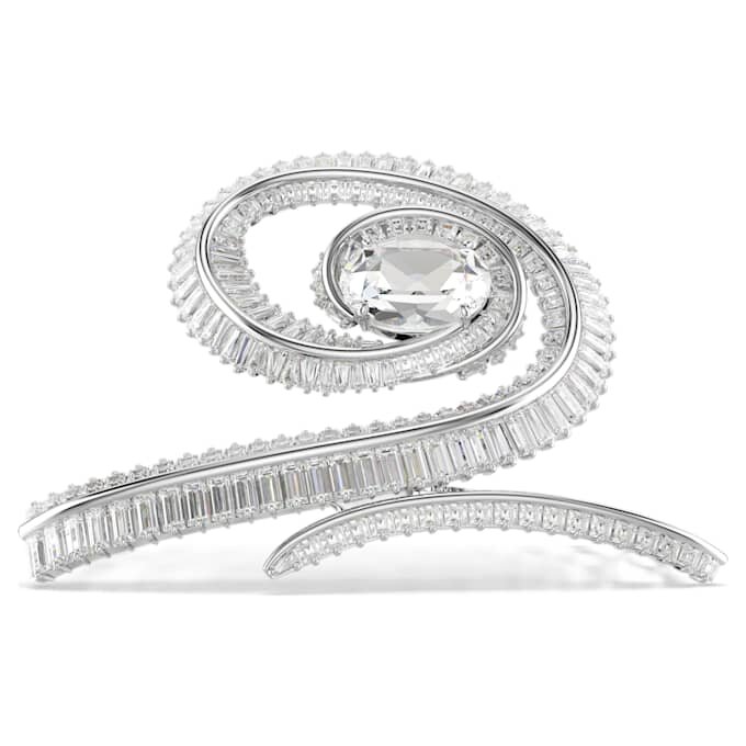 Ariana Grande X Swarovski Hair Clip Baguette Cut, White, Rhodium Plated Ariana Grande X Swarovski Hair Clip Baguette Cut, White, Rhodium Plated