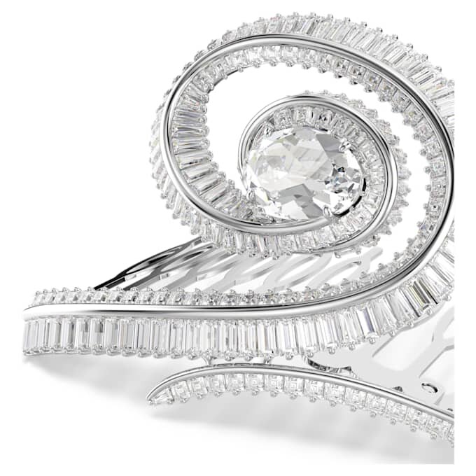 Ariana Grande X Swarovski Hair Clip Baguette Cut, White, Rhodium Plated Ariana Grande X Swarovski Hair Clip Baguette Cut, White, Rhodium Plated