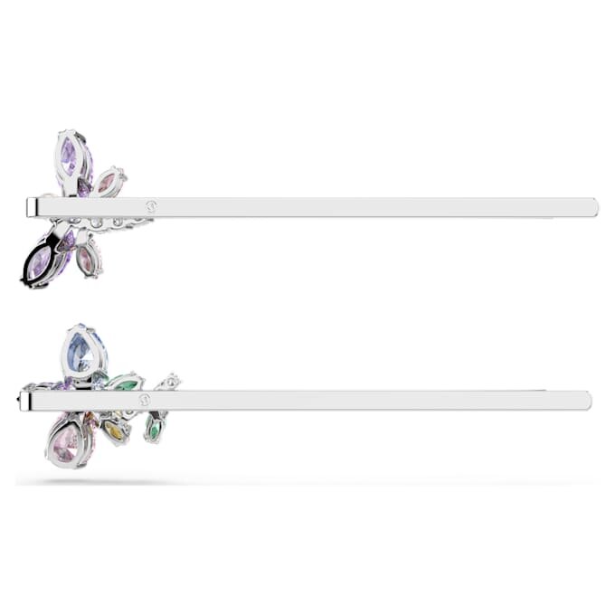 Ariana Grande X Swarovski Hair Pin Mixed Cuts, Dragonfly, Flower, Multicolored, Rhodium Plated Ariana Grande X Swarovski Hair Pin Mixed Cuts, Dragonfly, Flower, Multicolored, Rhodium Plated