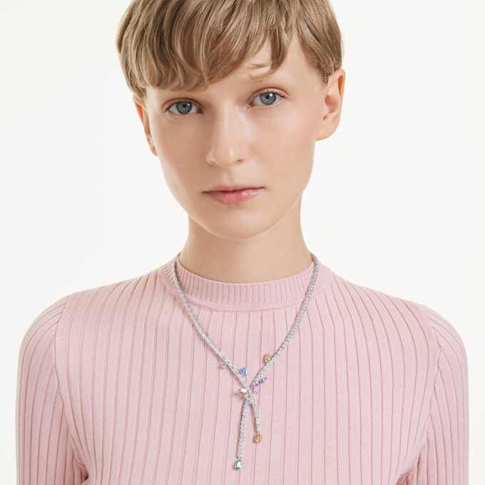 Ariana Grande X Swarovski Necklace Mixed Cuts, Dragonfly, Multicolored, Rhodium Plated Ariana Grande X Swarovski Necklace Mixed Cuts, Dragonfly, Multicolored, Rhodium Plated