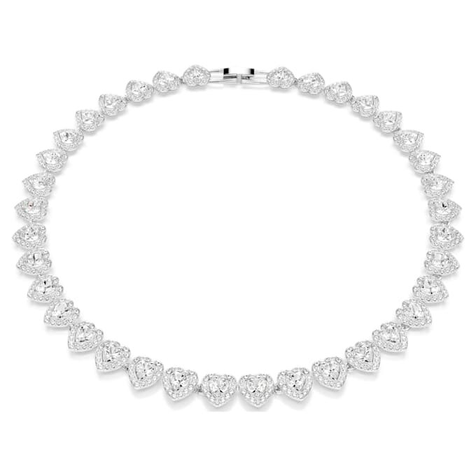Ariana Grande X Swarovski Necklace Mixed Cuts, Heart, White, Rhodium Plated Ariana Grande X Swarovski Necklace Mixed Cuts, Heart, White, Rhodium Plated