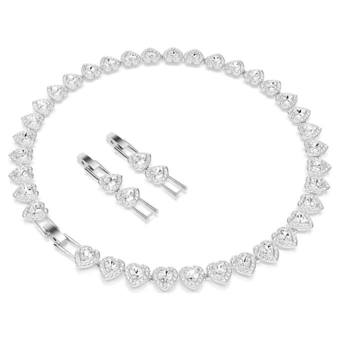 Ariana Grande X Swarovski Necklace Mixed Cuts, Heart, White, Rhodium Plated Ariana Grande X Swarovski Necklace Mixed Cuts, Heart, White, Rhodium Plated