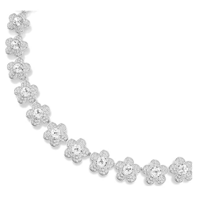 Ariana Grande X Swarovski Necklace Round Cut, Flower, White, Rhodium Plated Ariana Grande X Swarovski Necklace Round Cut, Flower, White, Rhodium Plated