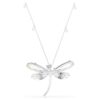 Ariana Grande X Swarovski Pendant and Brooch Crystal Pearl, Mixed Cuts, Dragonfly, White, Rhodium Plated Ariana Grande X Swarovski Pendant and Brooch Crystal Pearl, Mixed Cuts, Dragonfly, White, Rhodium Plated