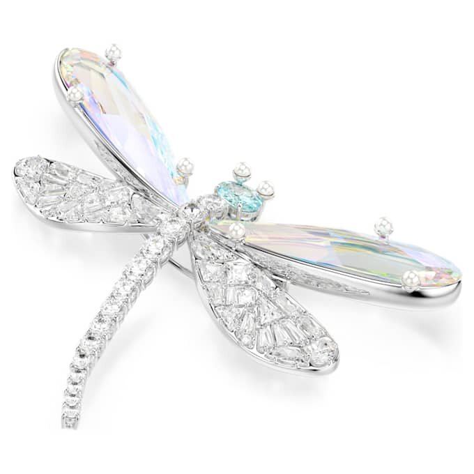 Ariana Grande X Swarovski Pendant and Brooch Crystal Pearl, Mixed Cuts, Dragonfly, White, Rhodium Plated Ariana Grande X Swarovski Pendant and Brooch Crystal Pearl, Mixed Cuts, Dragonfly, White, Rhodium Plated