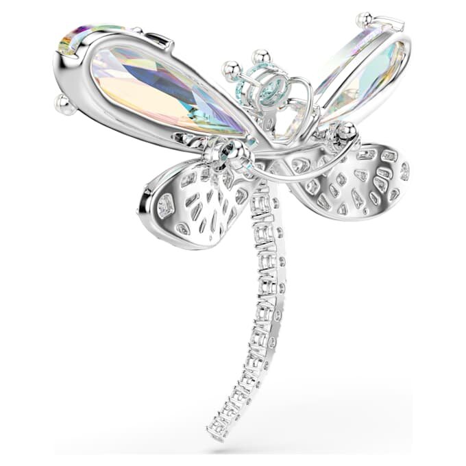 Ariana Grande X Swarovski Pendant and Brooch Crystal Pearl, Mixed Cuts, Dragonfly, White, Rhodium Plated Ariana Grande X Swarovski Pendant and Brooch Crystal Pearl, Mixed Cuts, Dragonfly, White, Rhodium Plated
