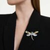 Ariana Grande X Swarovski Brooch and Hair Accessory Crystal Pearl, Mixed Cuts, Dragonfly, White, Rhodium Plated Ariana Grande X Swarovski Brooch and Hair Accessory Crystal Pearl, Mixed Cuts, Dragonfly, White, Rhodium Plated