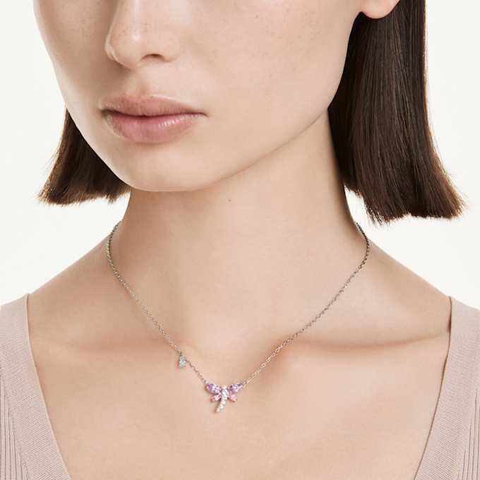 Ariana Grande X Swarovski Pendant Mixed Cuts, Dragonfly, Multicolored, Rhodium Plated Ariana Grande X Swarovski Pendant Mixed Cuts, Dragonfly, Multicolored, Rhodium Plated