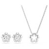 Ariana Grande X Swarovski Set Crystal Pearl, Round Cut, Flower, White, Rhodium Plated Ariana Grande X Swarovski Set Crystal Pearl, Round Cut, Flower, White, Rhodium Plated