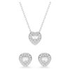 Ariana Grande X Swarovski Set Mixed Cuts, Heart, White, Rhodium Plated Ariana Grande X Swarovski Set Mixed Cuts, Heart, White, Rhodium Plated