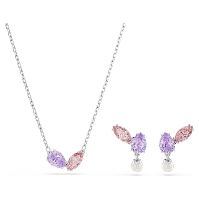 Ariana Grande X Swarovski Set Mixed Cuts, Multicolored, Rhodium Plated Ariana Grande X Swarovski Set Mixed Cuts, Multicolored, Rhodium Plated
