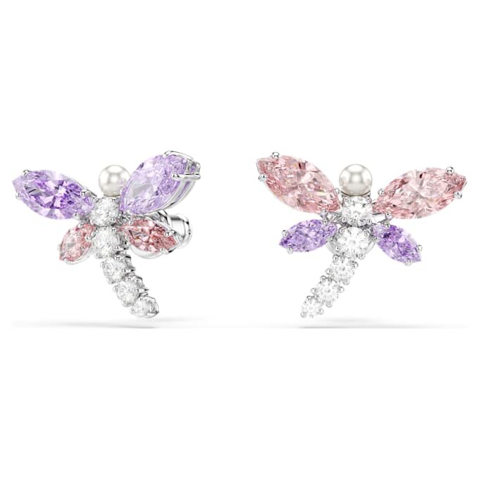 Ariana Grande X Swarovski Stud Earrings Mixed Cuts, Dragonfly, Multicolored, Rhodium Plated Ariana Grande X Swarovski Stud Earrings Mixed Cuts, Dragonfly, Multicolored, Rhodium Plated