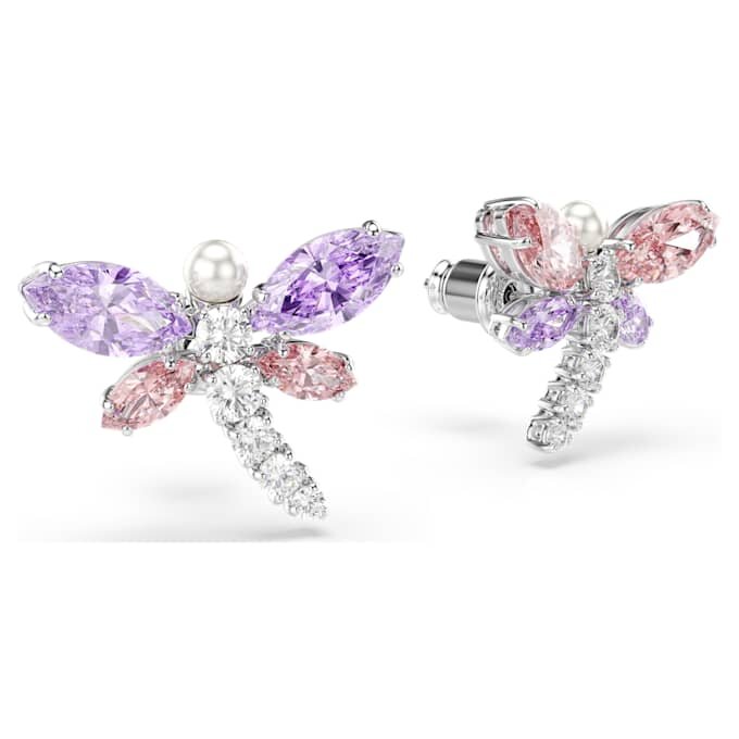 Ariana Grande X Swarovski Stud Earrings Mixed Cuts, Dragonfly, Multicolored, Rhodium Plated Ariana Grande X Swarovski Stud Earrings Mixed Cuts, Dragonfly, Multicolored, Rhodium Plated