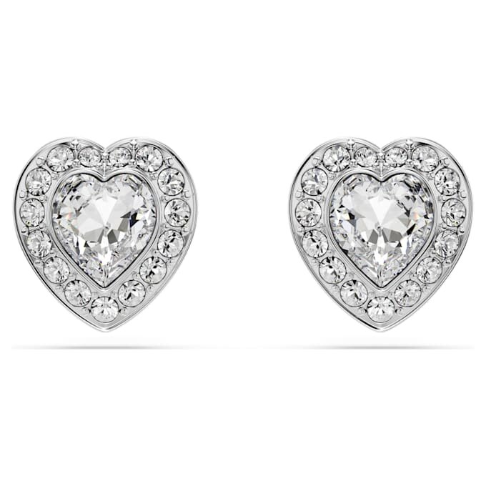 Ariana Grande X Swarovski Stud Earrings Mixed Cuts, Heart, White, Rhodium Plated Ariana Grande X Swarovski Stud Earrings Mixed Cuts, Heart, White, Rhodium Plated