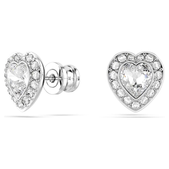 Ariana Grande X Swarovski Stud Earrings Mixed Cuts, Heart, White, Rhodium Plated Ariana Grande X Swarovski Stud Earrings Mixed Cuts, Heart, White, Rhodium Plated