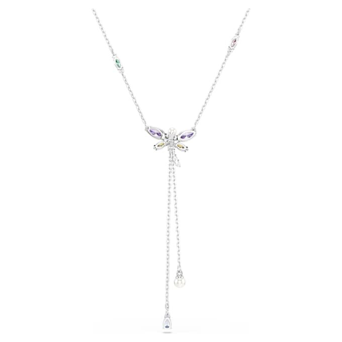 Ariana Grande X Swarovski Y Necklace Mixed Cuts, Dragonfly, Multicolored, Rhodium Plated Ariana Grande X Swarovski Y Necklace Mixed Cuts, Dragonfly, Multicolored, Rhodium Plated