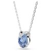 Bella V Pendant Round Cut, Blue, Rhodium Plated Bella V Pendant Round Cut, Blue, Rhodium Plated
