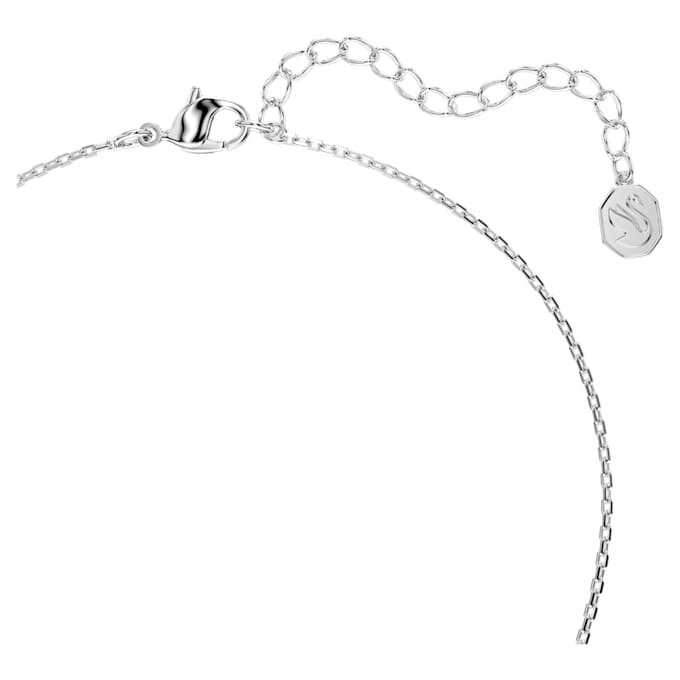 Bella V Pendant Round Cut, Blue, Rhodium Plated Bella V Pendant Round Cut, Blue, Rhodium Plated