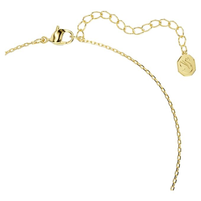 Bella V Pendant Round Cut, Green, Gold-Tone Plated Bella V Pendant Round Cut, Green, Gold-Tone Plated